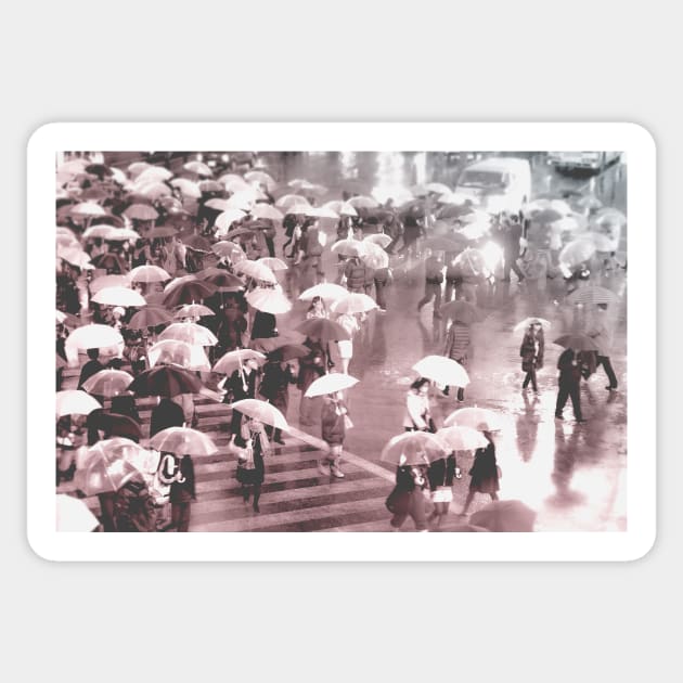 Rainy day in Shibuya Sticker by TokyoLuv